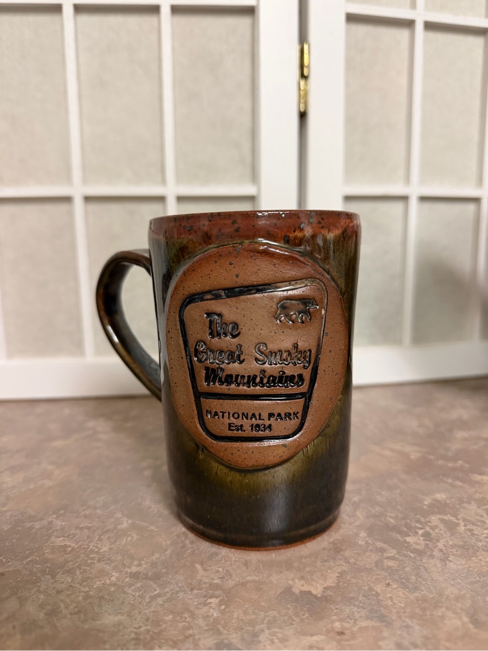 The Great Smoky Mountains National Park Ceramic Mug - Brown/Green